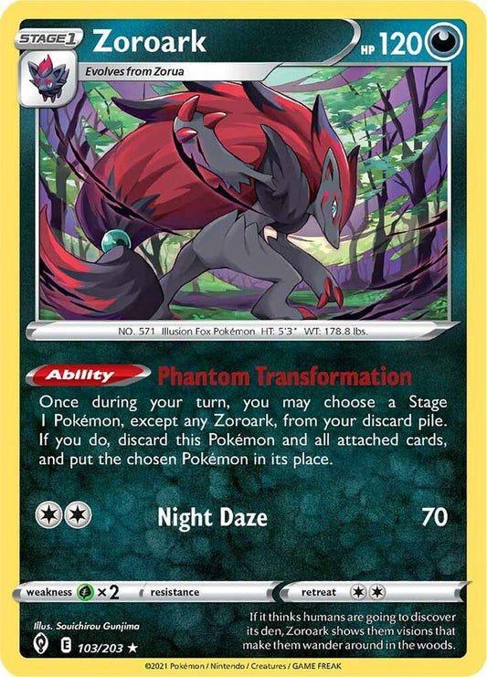 Pokemon Zoroark 103/203 Evolving Skies