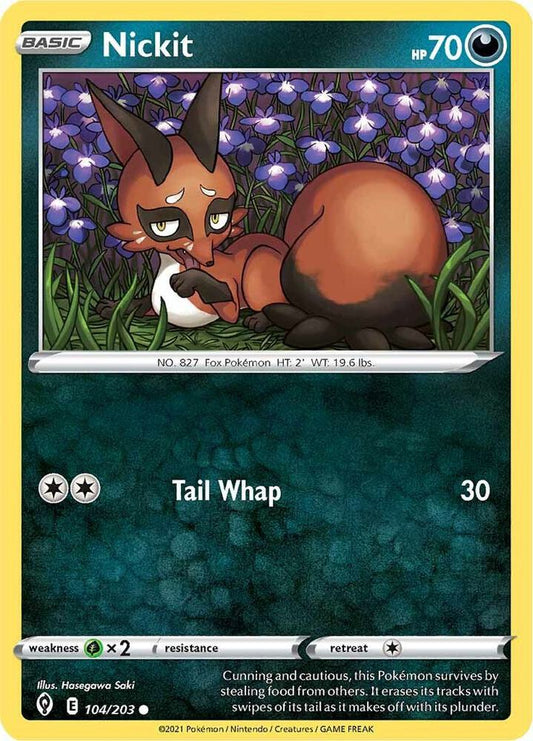 Pokemon Nickit 104/203 Evolving Skies