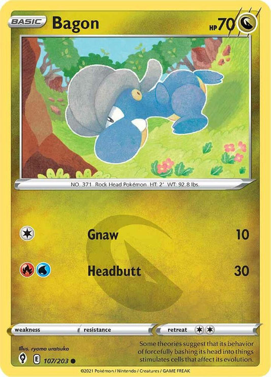 Pokemon Bagon 107/203 Evolving Skies