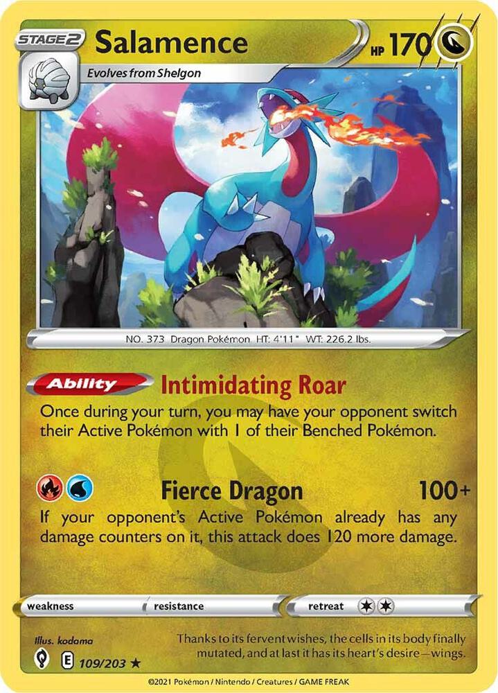 Pokemon Salamence 109/203 Evolving Skies