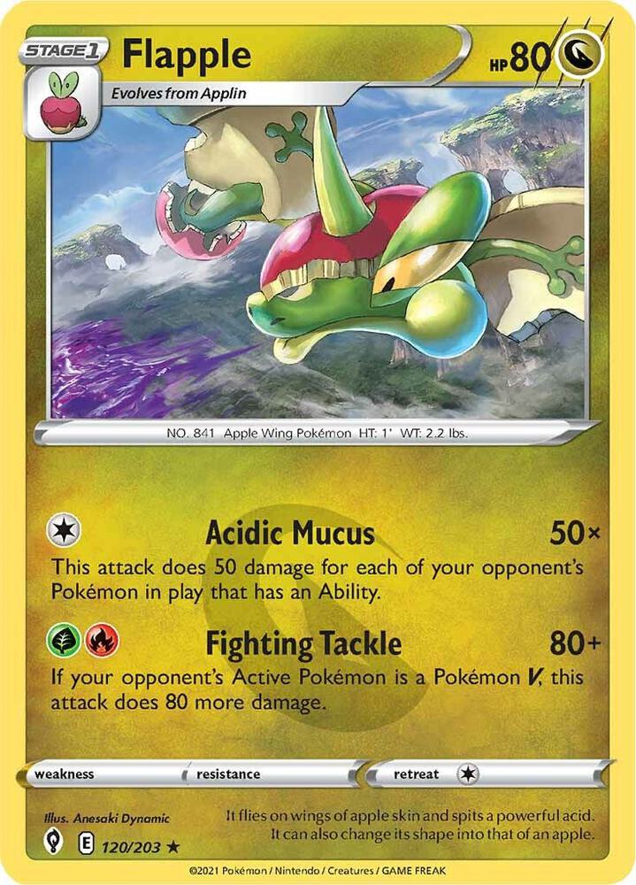 Pokemon Flapple 120/203 Evolving Skies