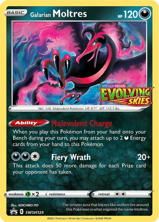 Pokemon Galarian Moltres SWSH125 SWSH Black Star Promos