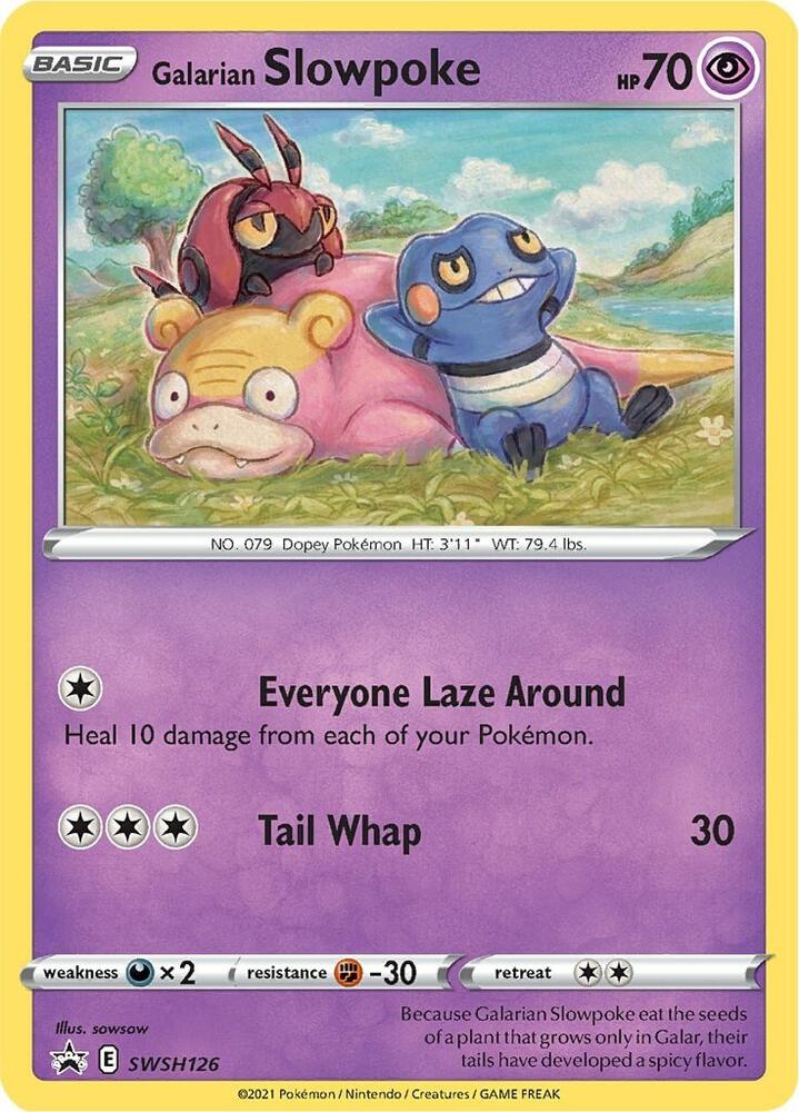Pokemon Galarian Slowpoke SWSH126 SWSH Black Star Promos