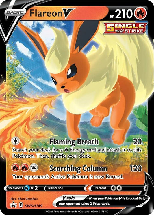 Pokemon Flareon V SWSH149 SWSH Black Star Promos