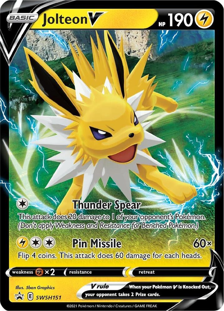 Pokemon Jolteon V SWSH151 SWSH Black Star Promos