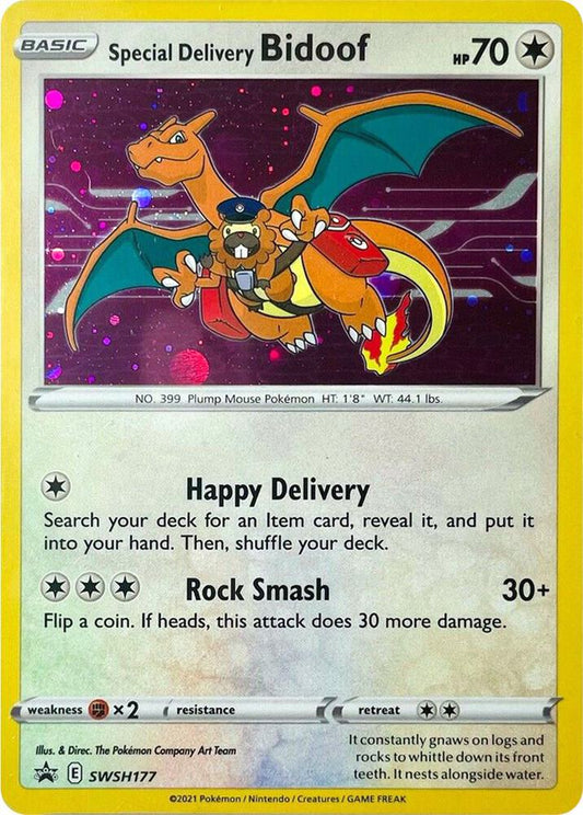 Pokemon Special Delivery Bidoof SWSH177 SWSH Black Star Promos