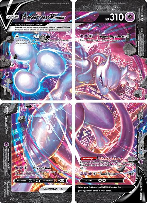 Pokemon Mewtwo V-UNION SWSH159/160/161/162 SWSH Black Star Promos