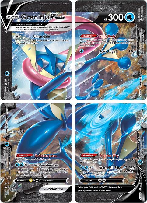 Pokemon Greninja V-UNION SWSH155/156/157/158 SWSH Black Star Promos