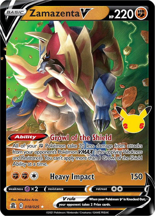 Pokemon Zamazenta V 18/25 Celebrations