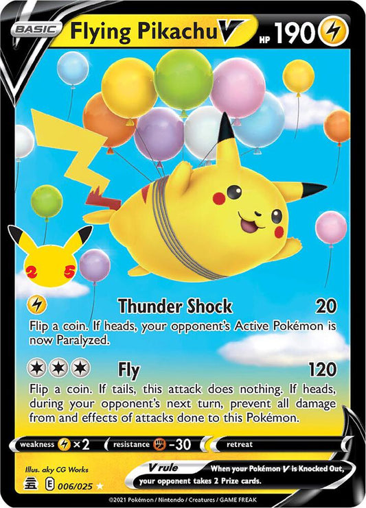Pokemon Flying Pikachu V 6/25 Celebrations
