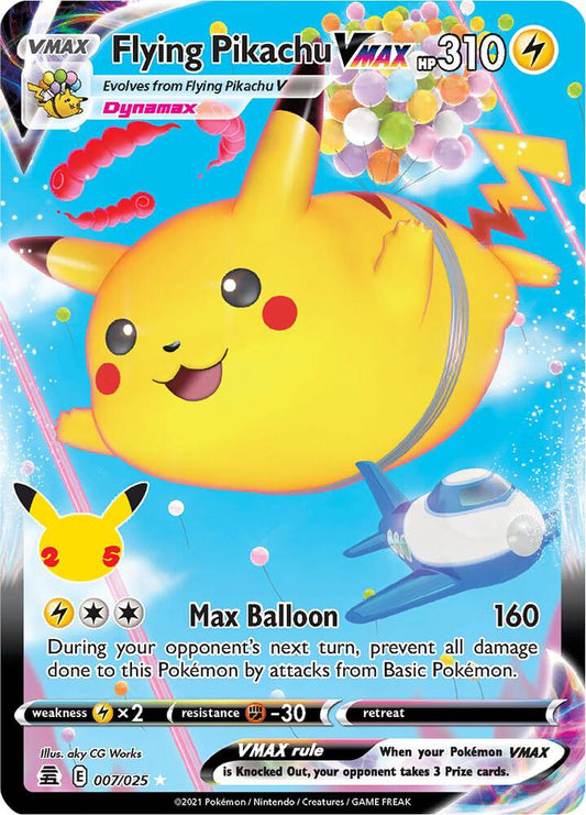 Pokemon Flying Pikachu VMAX 7/25 Celebrations