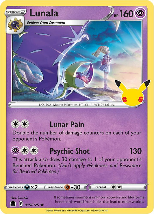 Pokemon Lunala 15/25 Celebrations