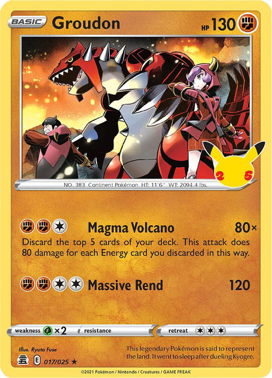 Pokemon Groudon 17/25 Celebrations