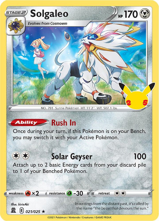 Pokemon Solgaleo 21/25 Celebrations