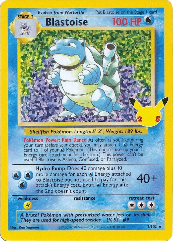 Pokemon Blastoise 2/102 Celebrations