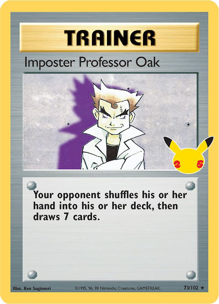 Pokemon Imposter Professor Oak 73/102 Celebrations