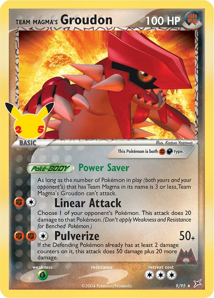 Pokemon Team Magma's Groudon 9/95 Celebrations