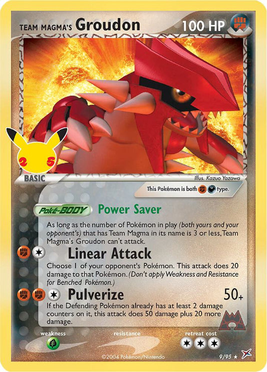 Pokemon Team Magma's Groudon 9/95 Celebrations