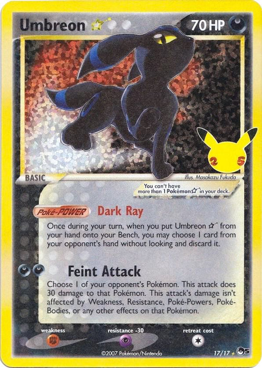 Pokemon Umbreon Gold Star 17/17 Celebrations