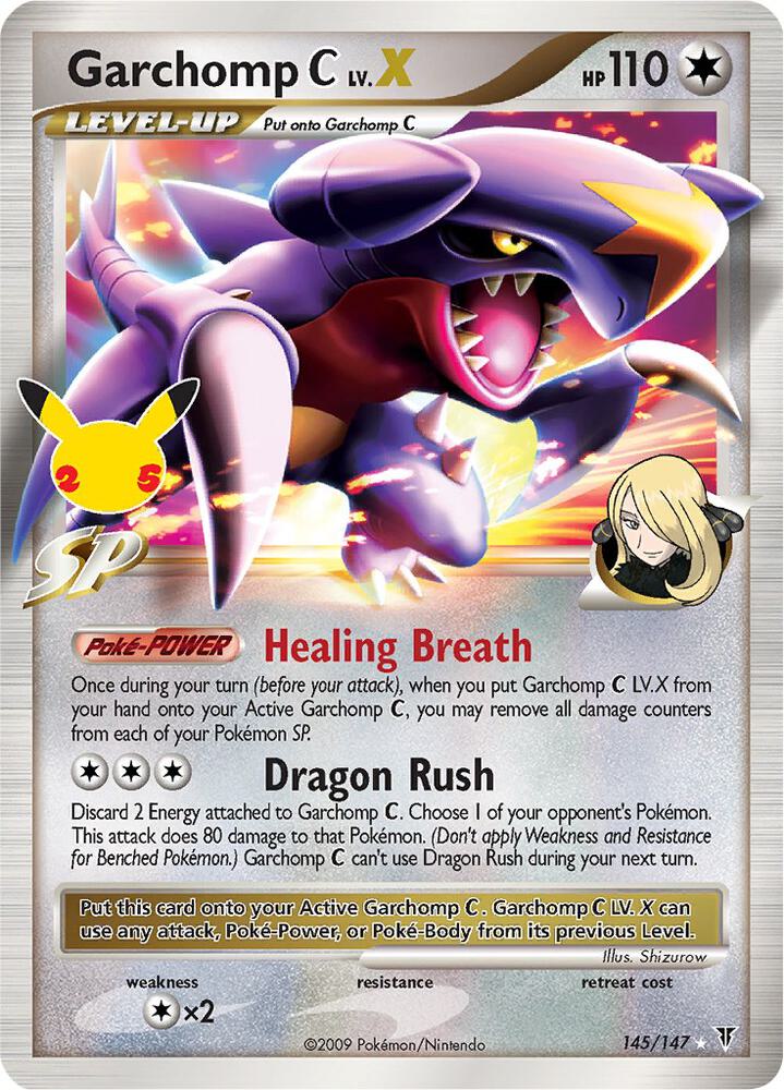 Pokemon Garchomp C LV.X 145/147 Celebrations