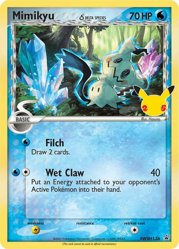 Pokemon Mimikyu δ SWSH136 SWSH Black Star Promos