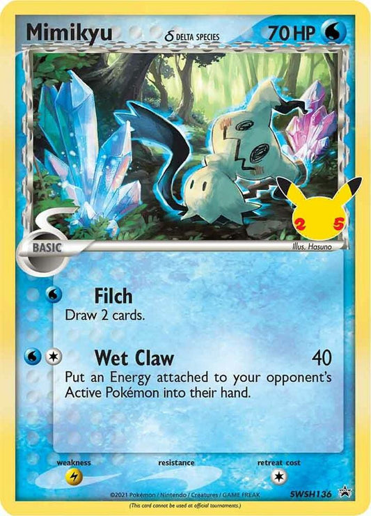 Pokemon Mimikyu δ SWSH136 SWSH Black Star Promos