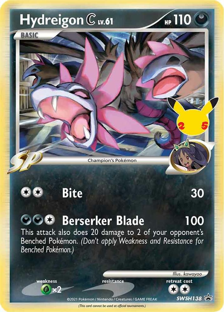 Pokemon Hydreigon C SWSH138 Sword & Shield Promo