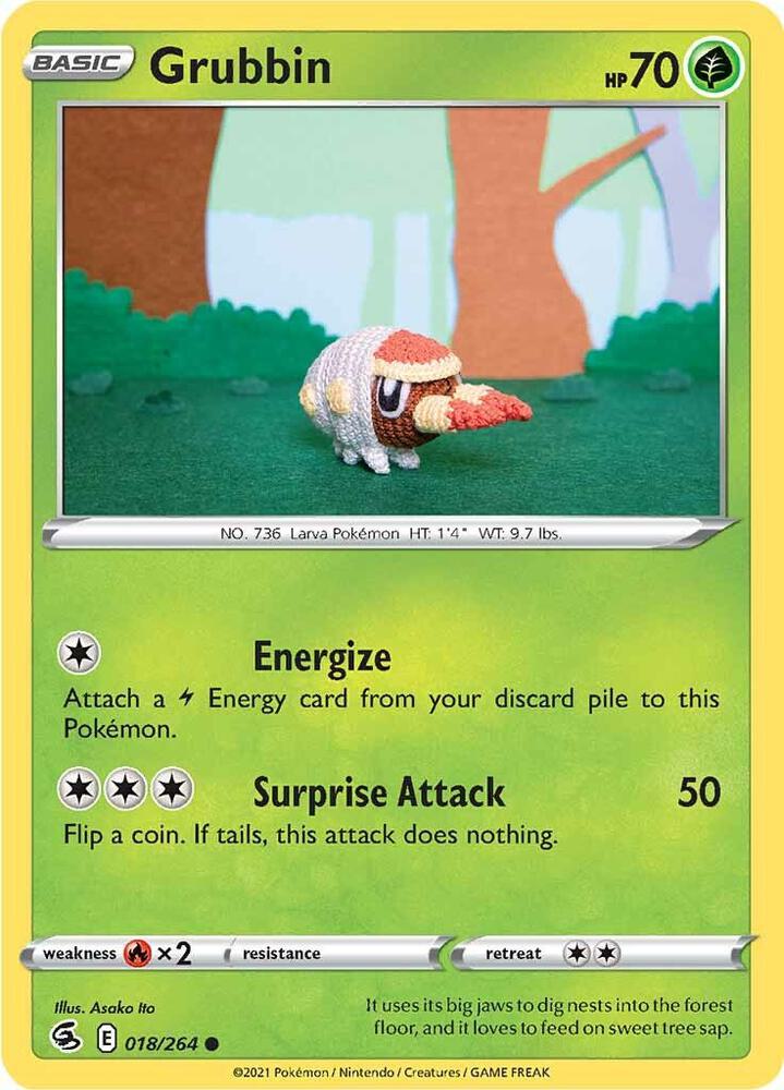 Pokemon Grubbin 18/264 Fusion Strike