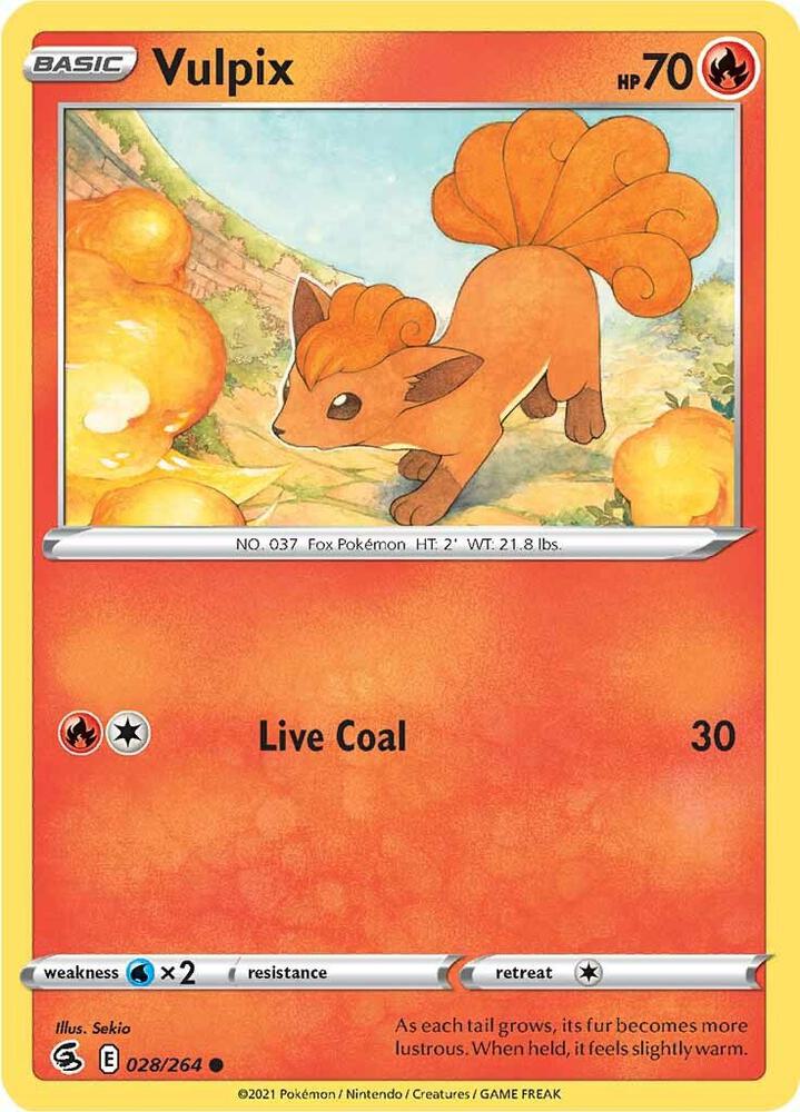 Pokemon Vulpix 28/264 Fusion Strike