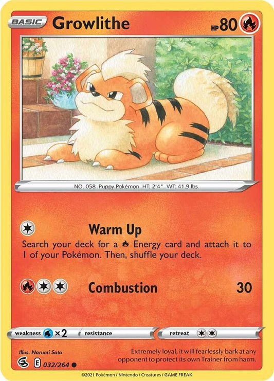 Pokemon Growlithe 32/264 Fusion Strike