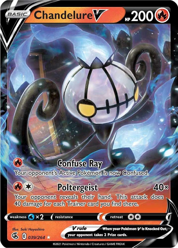 Pokemon Chandelure V 39/264 Fusion Strike