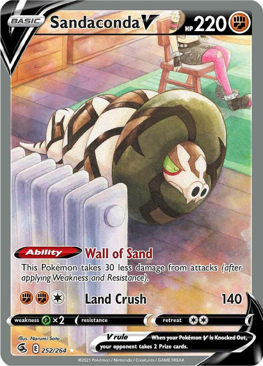 Pokemon Sandaconda V 252/264 Fusion Strike
