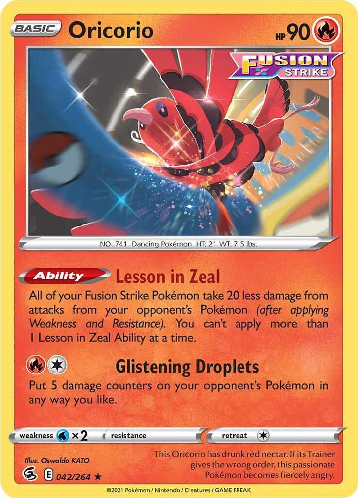 Pokemon Oricorio 42/264 Fusion Strike
