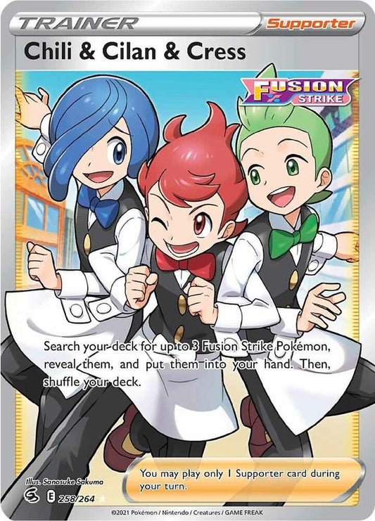 Pokemon Chili & Cilan & Cress 258/264 Fusion Strike