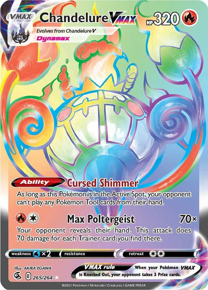 Pokemon Chandelure VMAX 265/264 Fusion Strike