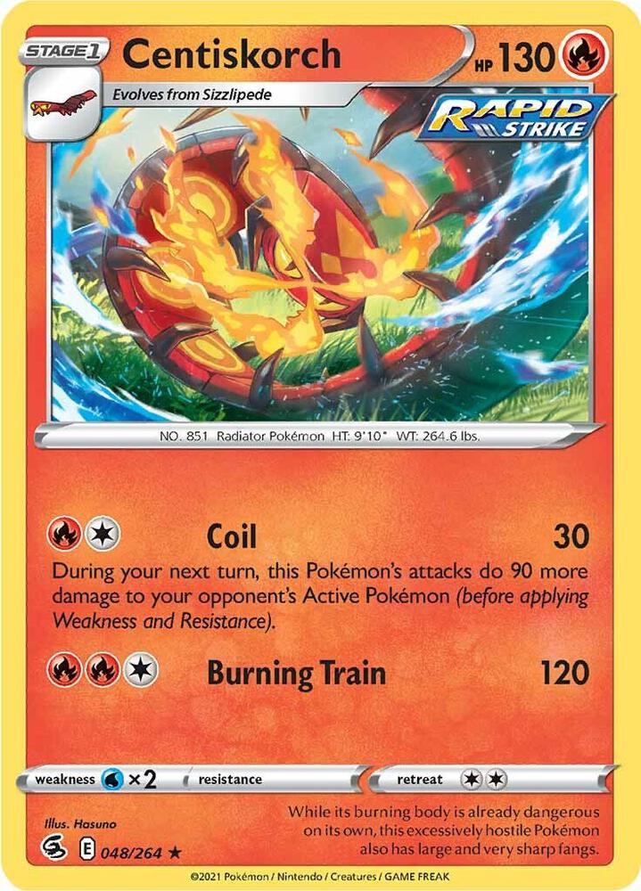 Pokemon Centiskorch 48/264 Fusion Strike