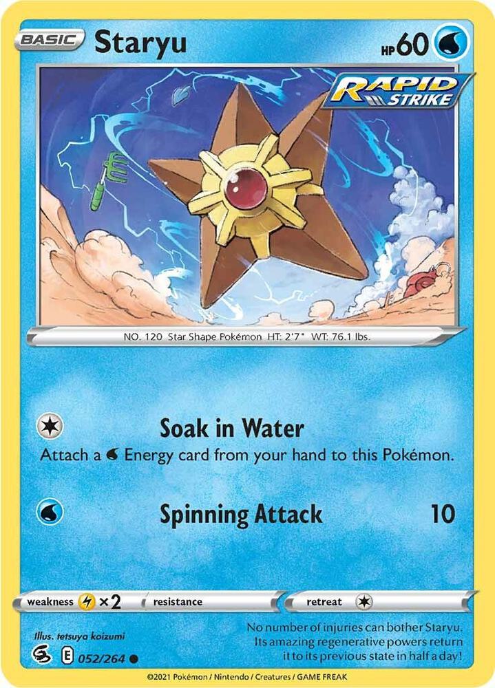 Pokemon Staryu 52/264 Fusion Strike
