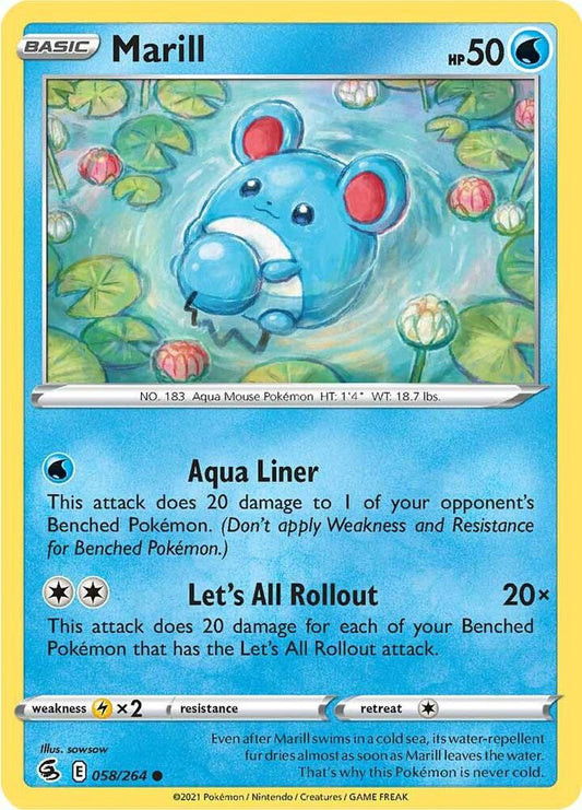 Pokemon Marill 58/264 Fusion Strike