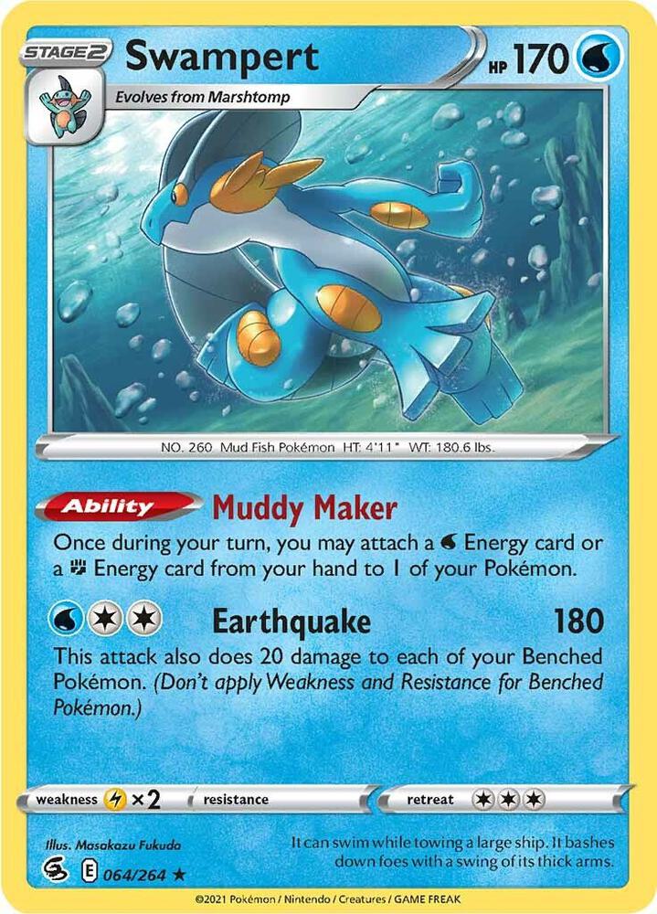 Pokemon Swampert 64/264 Fusion Strike