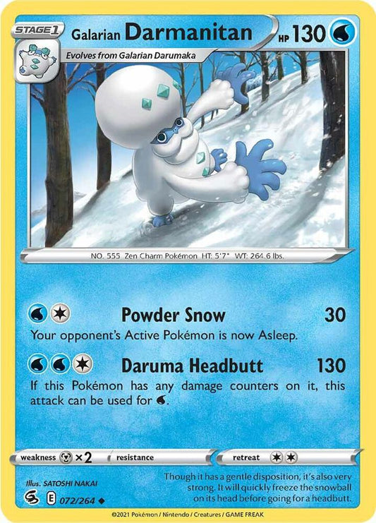 Pokemon Galarian Darmanitan 72/264 Fusion Strike