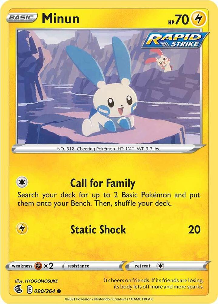 Pokemon Minun 90/264 Fusion Strike