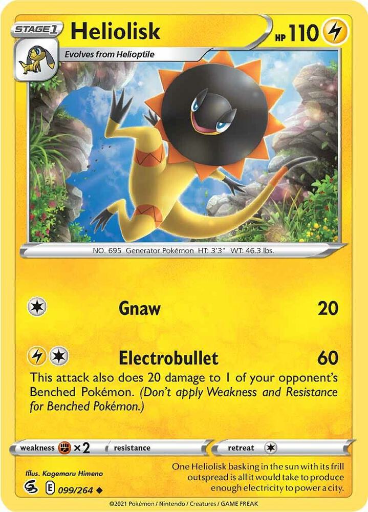 Pokemon Heliolisk 99/264 Fusion Strike