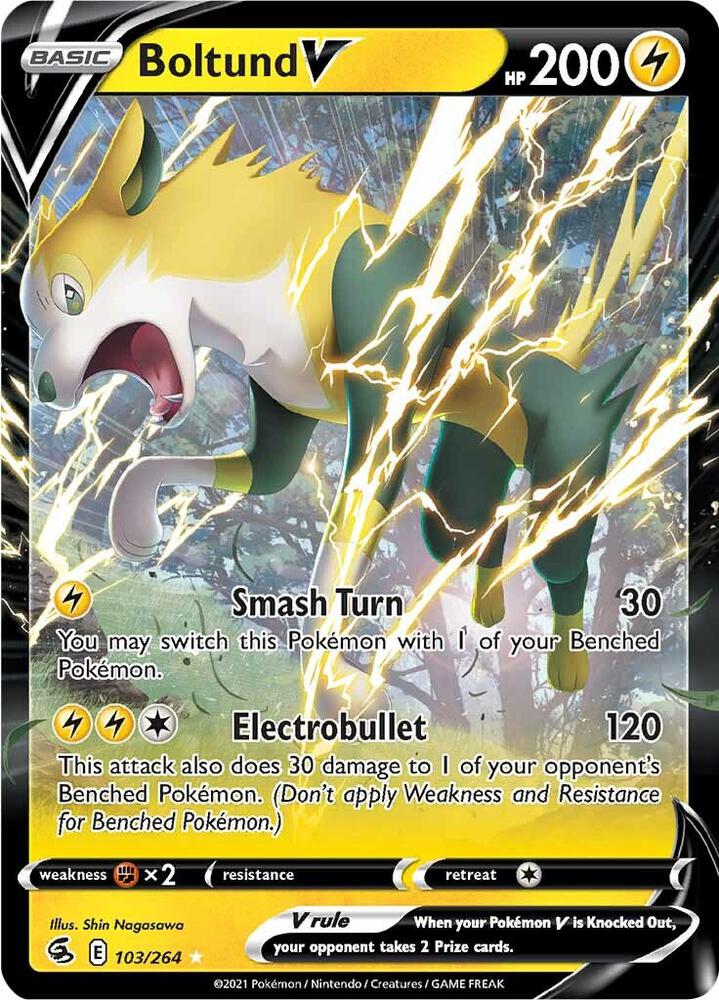 Pokemon Boltund V 103/264 Fusion Strike