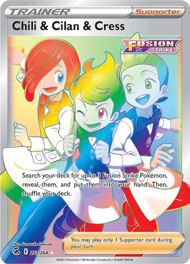 Pokemon Chili & Cilan & Cress 273/264 Fusion Strike