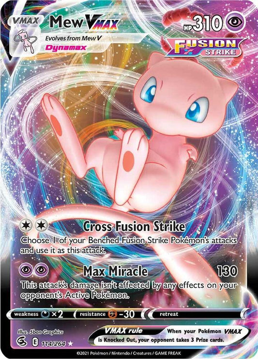 Pokemon Mew VMAX 114/264 Fusion Strike