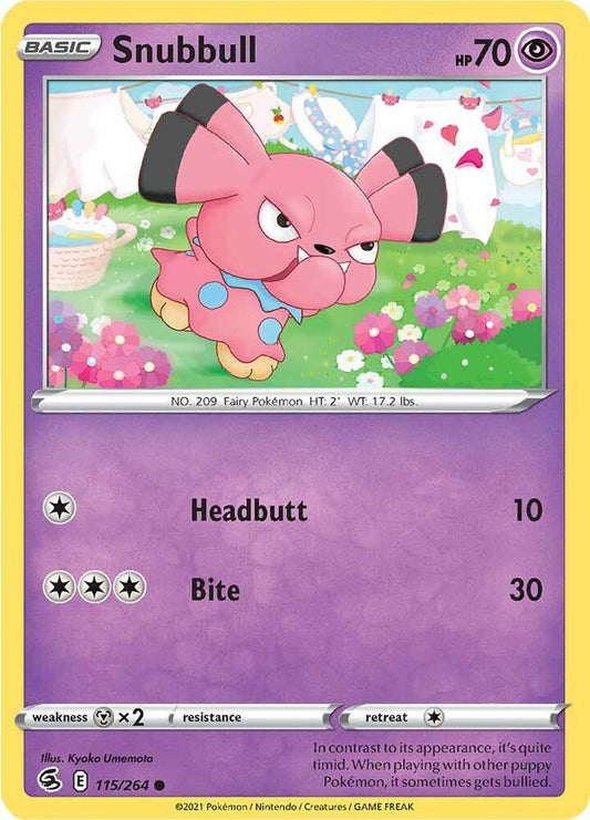 Pokemon Snubbull 115/264 Fusion Strike