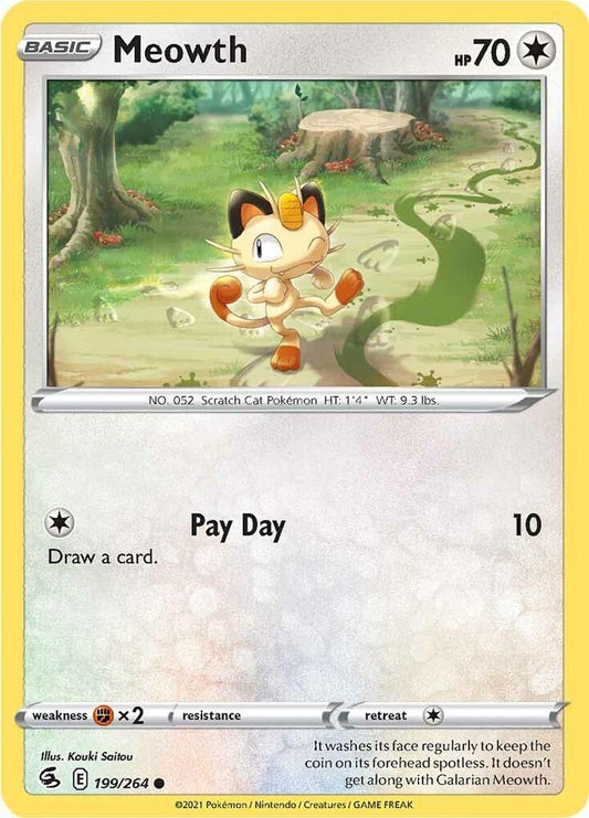 Pokemon Meowth 199/264 Fusion Strike