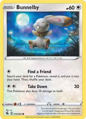 Pokemon Bunnelby 214/264 Fusion Strike