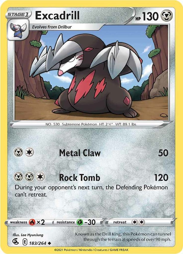 Pokemon Excadrill 183/264 Fusion Strike
