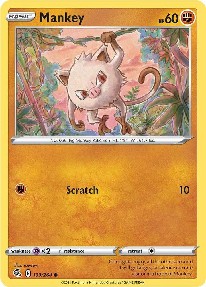 Pokemon Mankey 133/264 Fusion Strike